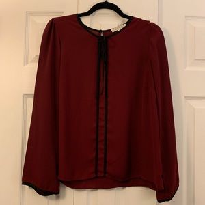 Burgundy blouse